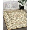 thumbnail image 3 of Ahgly Company Machine Washable Indoor Square Traditional Khaki Gold Area Rugs, 5' Square, 3 of 7