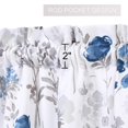 thumbnail image 2 of Cafe Curtains, Leaf Flower Printed Rod Pocket Short Window Curtains, Floral Print Kitchen Window Curtain Sets for Bathroom, 27" x 45",Blue/Grey, Set of 2, 2 of 6