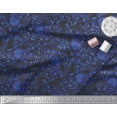 thumbnail image 3 of Soimoi Japan Crepe Satin Fabric Leaves & Floral Artistic Fabric Prints by Yard 42 Inch Wide, 3 of 3