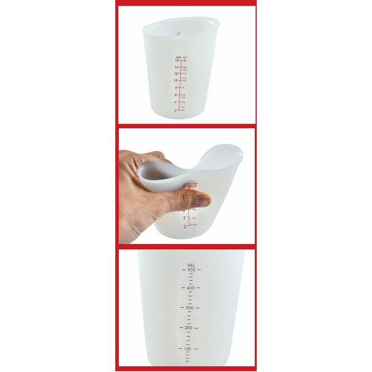 3 PCS Silicone Flexible Measuring Cups,Melting Cups for Epoxy Resin,Butter,Chocolate  and More,2 Cup&1 Cup&1/2 Cup,Squeeze and Pour Silicone Measuring Cup with  Marking Ounce/ML - Yahoo Shopping