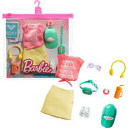 Barbie Storytelling Fashion Pack Of Doll Clothes Inspired By Roxy: Red Graphic Top & Yellow Roxy Skirt with 7 Accessories for Barbie Dolls Including Headphones, Gift for 3 To 8 Year Olds