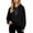 Black, variant on Oversized Hoodies for Women Pullover Hooded Long Sleeved Drawstring Hat Loose Short Sports Solid Color Sweatshirt