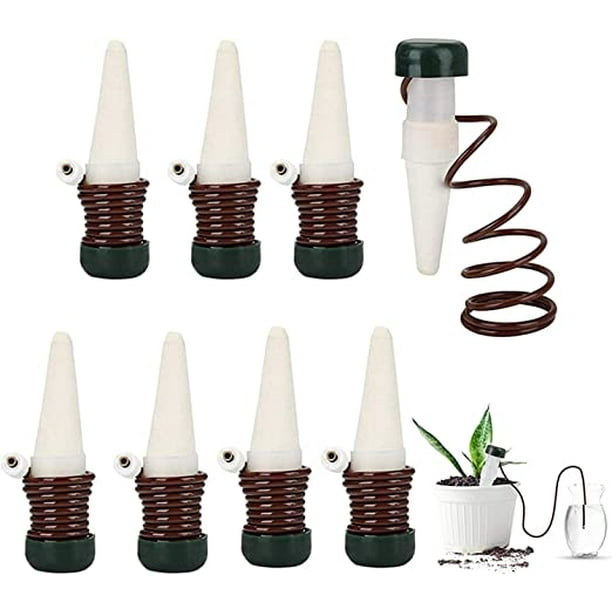 Aspersores automáticos para plantas, juego de 8 dispensadores de agua para plantas de interior, botella de riego por goteo, dispositivo de juego de puntas de riego para plantas y flores TUNC Sencillez