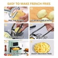 thumbnail image 3 of Mistaha Stainless Steel French Fry Cutter,Innovative Life Commercial Grade Manual Potato Slicer Includes 2 Blade, 3 of 8