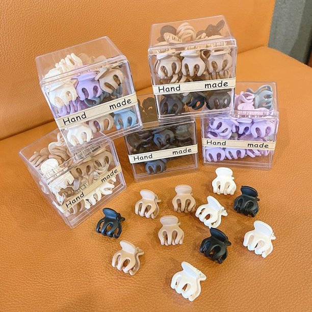 Mini pinzas de plástico mate para el pelo, horquilla pequeña para bebé, pasadores, accesorios de moda, 10 unids/lote por caja