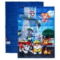 PAW Patrol Kids Weighted Blanket, Super Soft Plush Bedding, 36" x 48" 4.5lbs, Blue