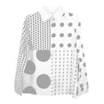 thumbnail image 4 of Utoimkio Women's Long Sleeve Button Down Shirts Casual Striped Dress Shirt Collared Office Work Blouse Tops Size S-XXL, 4 of 5
