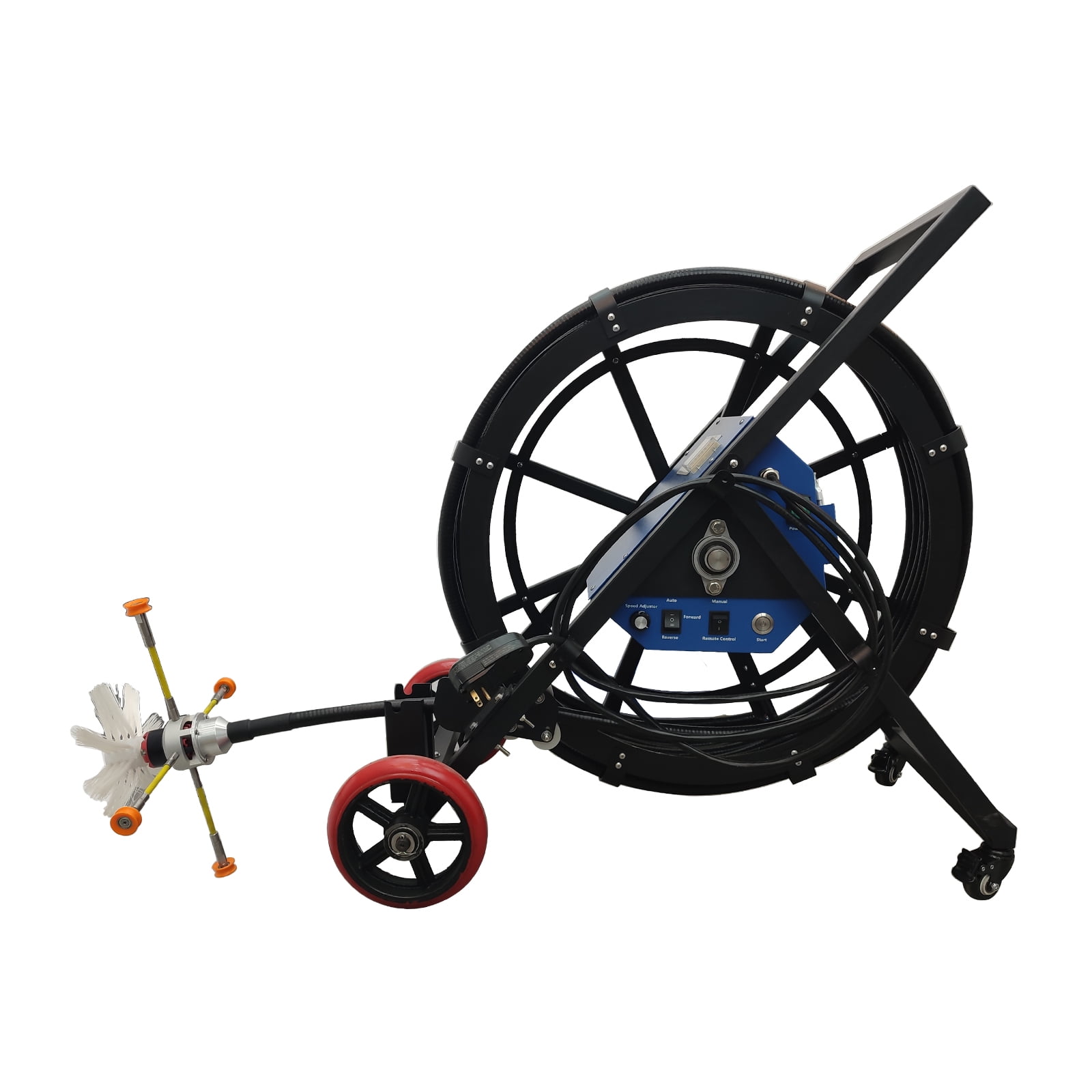 Air Duct Cleaning Machine Adjustable Speed Rotary Brush Pipe Cleaner Equipment for Duct Range 80-800mm