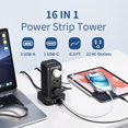 thumbnail image 2 of Protector contra sobretensiones Power Strip AnnTane de 6.5 pies con 12 tomas de corriente alterna, 2 of 7