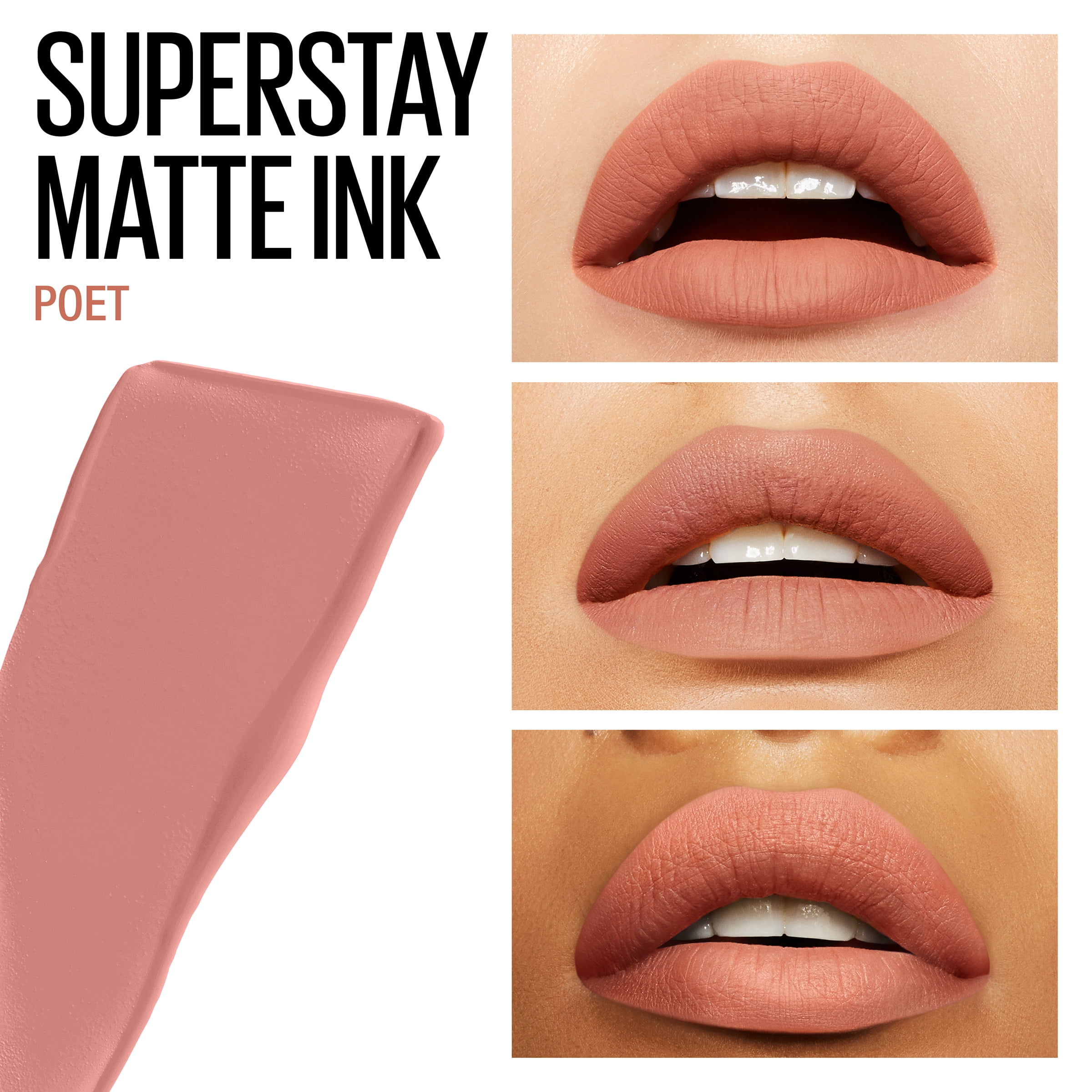 Gevangene streepje Toeschouwer Maybelline Super Stay Matte Ink Un-nude Liquid Lipstick, Poet - Walmart.com