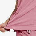 thumbnail image 5 of Men's Jogger Pants Sets 2 Piece Professional Stretch Scrubs Short Sleeve Multi Pockets Crewneck Top and Pant Suit (2XL, Pink), 5 of 7