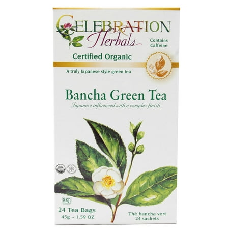 Celebration Herbals Thé vert bio Sacs bancha 24 thé
