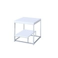 thumbnail image 6 of Steve Silver Lucia Contemporary 22" End Table, White/Chrome, 6 of 6