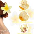 thumbnail image 2 of Pinzas de Flores para Mujer, Pinzas para el Cabello con Flores, Pinzas para el Cabello Estilo Plumeria Hawaiana, Accesorios Hawaianos para Cabello Grueso, 2 of 4