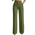 thumbnail image 2 of Resicozy High Waisted Straight Leg Suit Pants Women Business Casual Office Dress Trousers with Pockets Army Green XL, 2 of 7