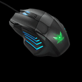 thumbnail image 3 of Wired Gaming Mouse, USB Computer Mouse, 7 Button Wired Optical Mouse, Up to 2400 DPI, Silent Click Ergonomic Shape Design, Less Hand Fatigue, for Windows PC, Mac, Laptop (Black), 3 of 4