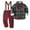 T3, variant on Mikilon Boys Performance Sets Size 2-7 Years with Plaid Turn Down Collar Long Sleeve Shirts ,Suit Vest,Suspender Pants