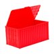thumbnail image 1 of Contenedor de carga en miniatura simulado con tapa abatible, caja de almacenamiento para regalos, fiestas y hogar. Rojo, 1 of 9