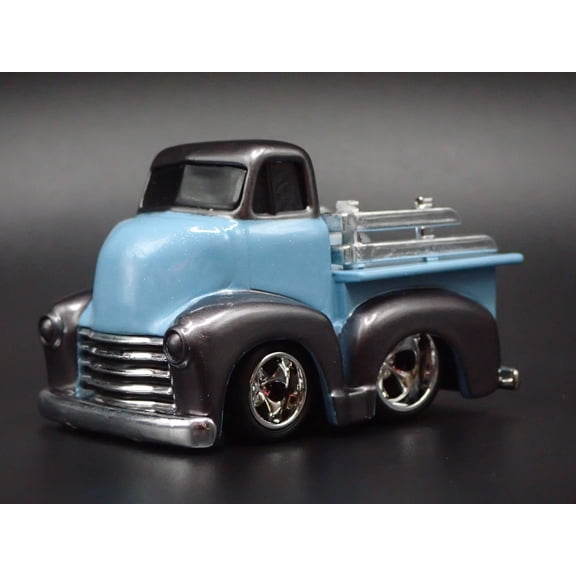 Open Box 1950 50 GMC COE PICKUP TRUCK CAR TUNED BLUE 1:64 SCALE DIORAMA DIECAST MODEL CAR