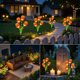 thumbnail image 4 of Juego de 2 luces solares LED para jardín en forma de flor, impermeables y resistentes a la intemperie, decoración exterior para caminos y patio., 4 of 6