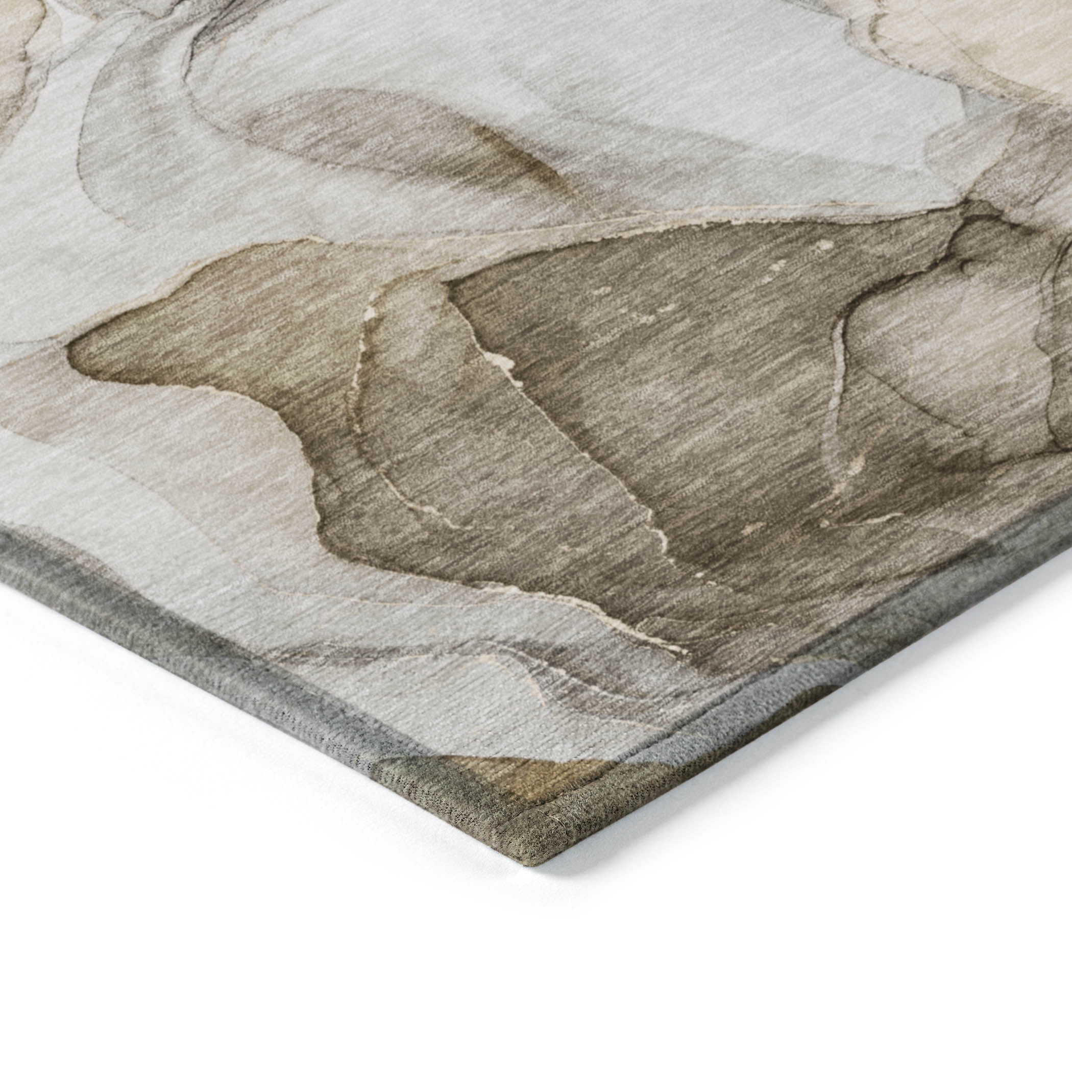 Addison Rugs Chantille Indoor/Outdoor Transitional Watercolors Brown Washable Runner Rug, 2'3" x 7'6"