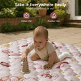 thumbnail image 6 of Baby Play Mat, Caveen Thicken Soft Cotton Baby Playmats, Foldable Anti-Slip Floor Crawling Playmat Playpen Mat for Infants and Toddlers, 50"x50", 6 of 8