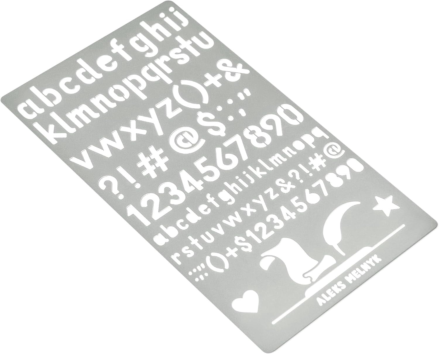 No.34 Metal Stencils, Pyrography, Wood Burning kit 3 PCS Templates, Letters Stencils for Engraving Wood and Patterns, Alphabet and Number, Lettering, Letting, Bullet Journaling