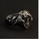 thumbnail image 3 of Anillo Genial Con Hombre Y Lobos En Plata Para Hombres Vintage, 3 of 3