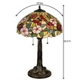 thumbnail image 3 of Spring Blossoms Stained Glass Table Lamp Multi Pastel - Handcrafted - Painted by Hand - Tiffany Style - Floral Aesthetic - Antique Flower Lamps for Bedroom, Living Room - 23.5 Inches High, 3 of 5