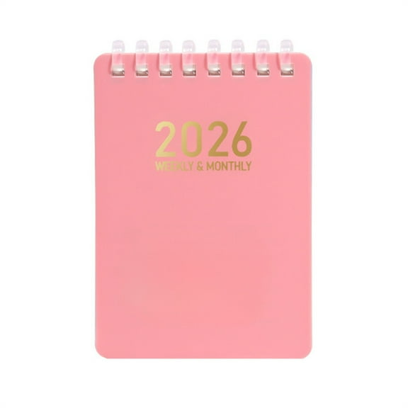 A7 Binder 8 Ring Notebook with Dividers Planner Binder,Include Planning Square Ruled and Dotted Pages for, Office, Home,Work&Daily (Pink)