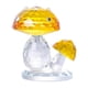 thumbnail image 2 of Estatua de hongo de cristal de imitación con diamantes de imitación de la mesa de escultura transparente decoración del hogar para la mesa de café de Amarillo, 2 of 8
