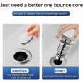 thumbnail image 3 of Bathroom Sink Drain Strainer Stopper - Universal Stainless Steel Strainer with Pop-Up Design Basket Hair Catcher for Sink Stopper Replacement (2PCS) W, 3 of 4