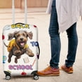 thumbnail image 4 of Back to School Cute Wirehaired Pointing Griffon Travel Luggage Cover Dog Lover Suitcase Dust Protective Decor - 13010, 4 of 5