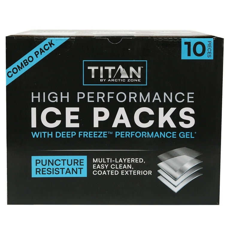 Titan by Arctic Zone High Performance Ice Packs, 10 Pack Combo