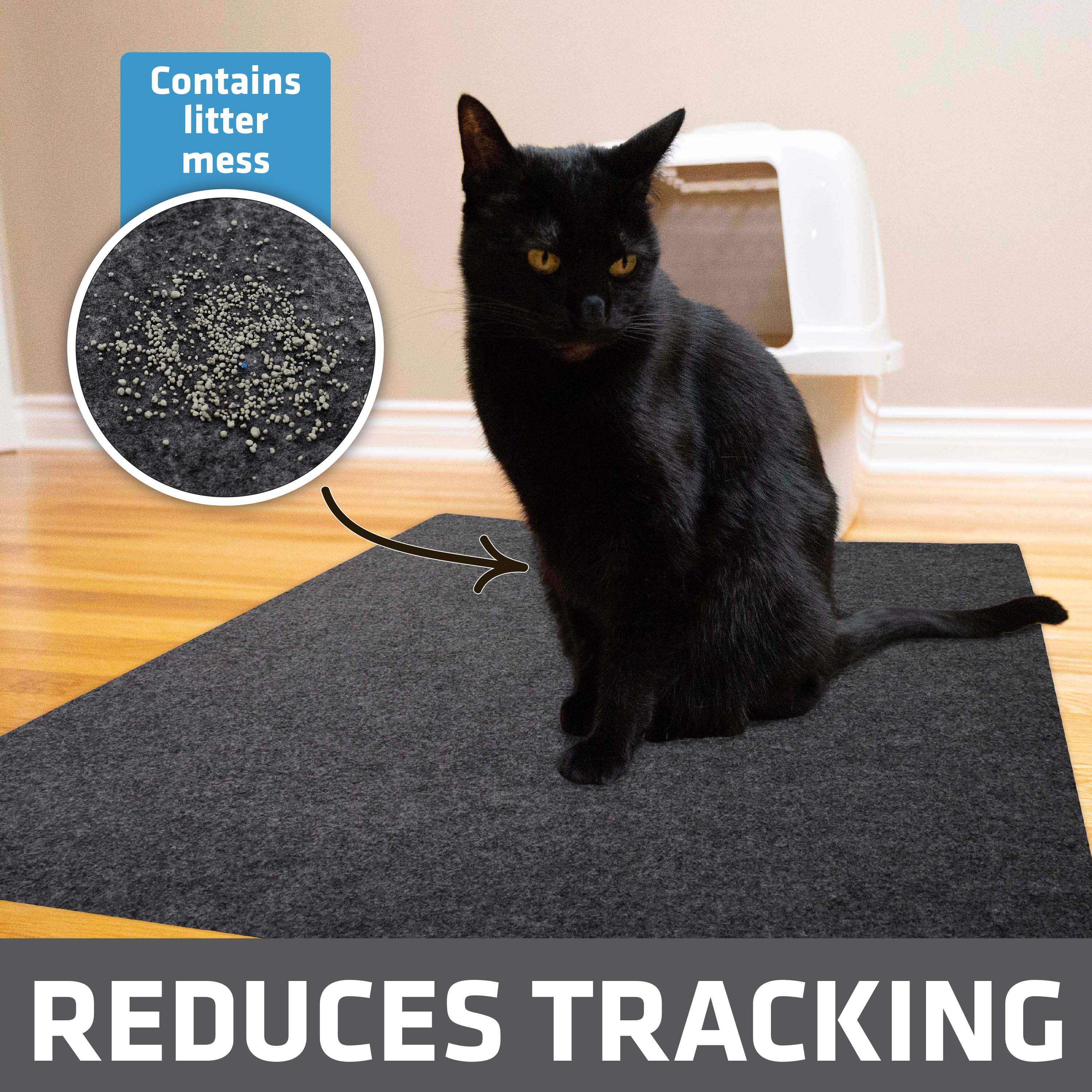 Drymate Original Cat Litter Mat, Charcoal Grey 29x36 photo 2
