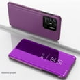 thumbnail image 2 of Mirror Case for Xiaomi Redmi 10A, Luxury View Smart Display Case Ultra Thin Support Wireless Charging Phone Cover for Xiaomi Redmi 10A QH Purplish Red, 2 of 9