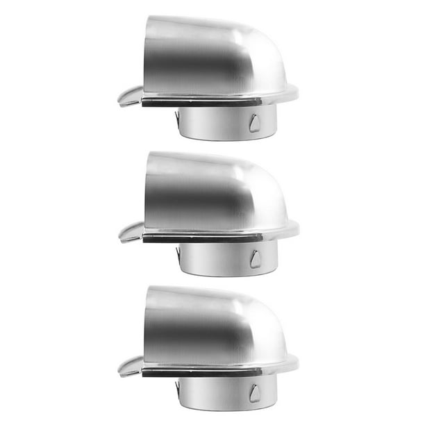 3X Extractor de Escape Anticorrosión de Campana de Ventilación de Acero Inoxidable Impermeable de 4 Pulgadas Y 100 mm para Cubierta de Salida de Aire de Pared, D