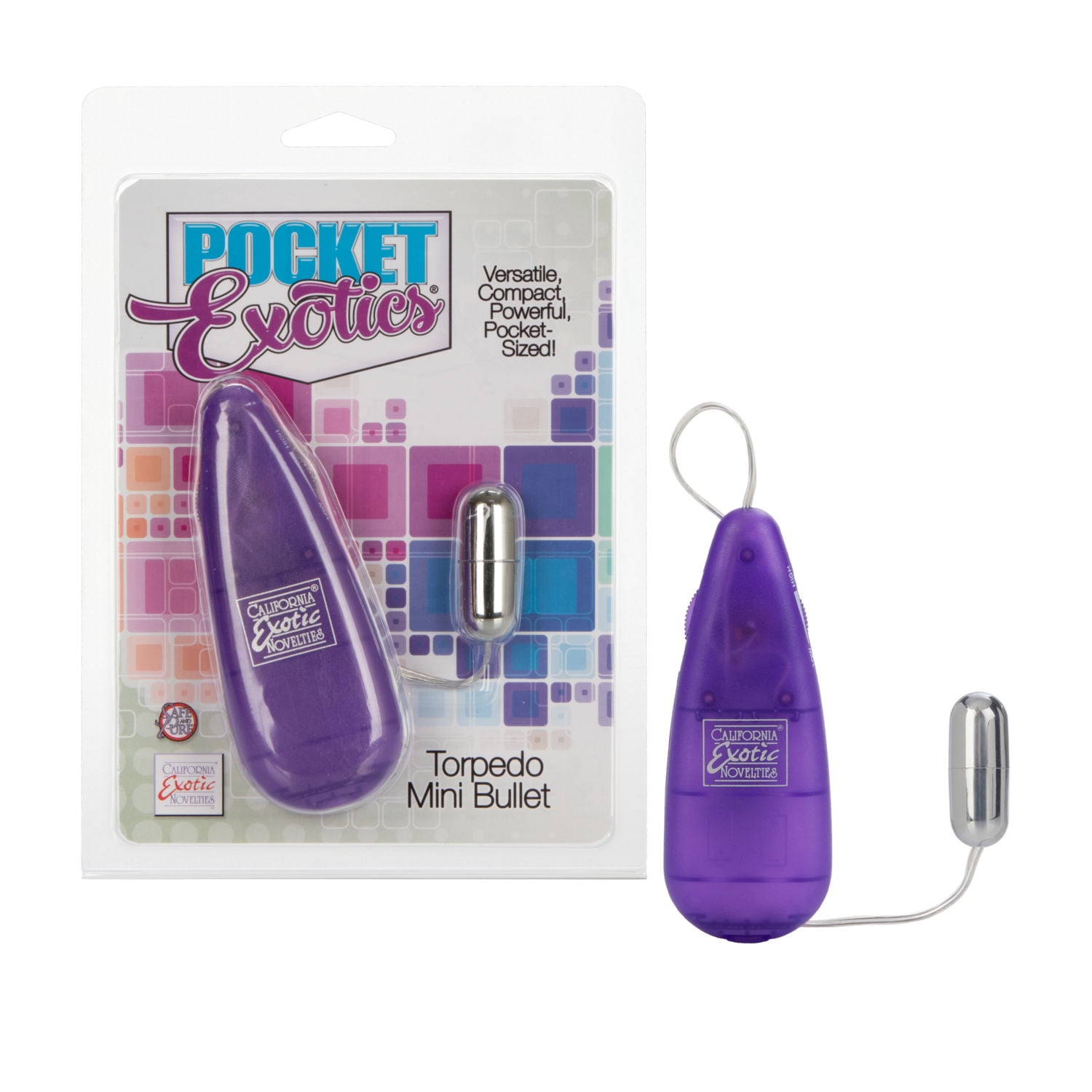 CalExotics Pocket Exotics Multi-Speed Mini Pinpoint Pleasure Silver Torpedo Vibrator - Silver