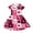 Black Cat Love Patchwork Print, variant on Rabbit with Clovers Girls Casual Short Sleeve Dress Polyester Stretchy Soft Knit 2-14 Years Old Short Sleeve Summer Dress for Kids