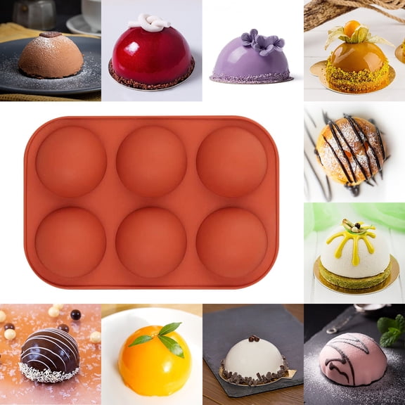 Silicone Molds for Baking Medium Semi Sphere Silicone , 4 Packs Baking for Making , Cake, Jelly, Dome M^Ousse