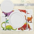 thumbnail image 3 of Ambesonne Dinosaur Place Mats Set of 4, Friendly Fun Wildlife, Standard Size, Multicolor, 3 of 6