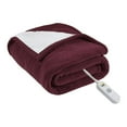 thumbnail image 1 of Serta Tissu Polyester Polaire à Sherpa Chauffé Électrique Rouge, 1 of 5