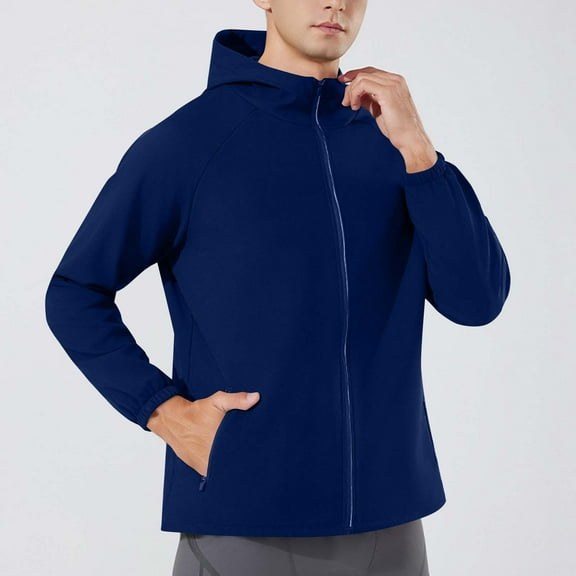 Rain Jackets for Men Women Fleece Lined Raincoats with Zipper Pockets and Hooded Couples Casual Solid Long Sleeve Thermal Warm Hiking Outerwear Jacket