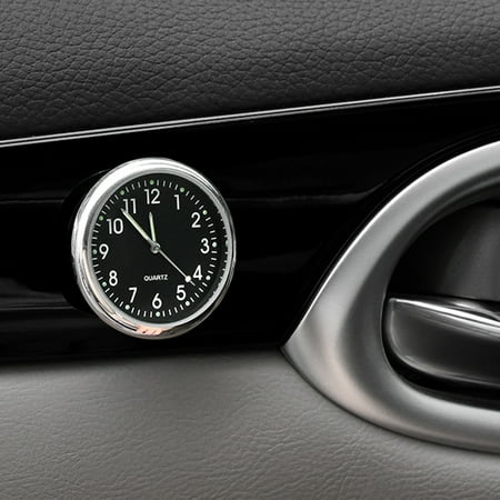 Car Ornament Automotive Clock Auto Watch Automobiles Interior Decoration Stick-On Clock Ornaments Accessories Fluorescent