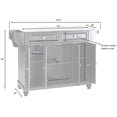 thumbnail image 4 of Pemberly Row Contemporary Solid Wood Kitchen Island in Black, 4 of 8