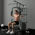 thumbnail image 2 of Soozier Multifunction Home Gym Equipment with 100Lbs Weight Stack, Black, 2 of 10