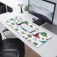 thumbnail image 2 of Long Mouse Pads for Desk,Green Dinosaurs with Ferns Simply Desk Mats on Top Of Desks, Desk Mouse Pad Extra Large with 3mm Non-Slip Base and Stitched Edge for Gaming,Office,Work,Home 31.5"x11.8", 2 of 6