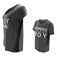 thumbnail image 2 of Unique Baby Boy Mamas Boy Mothers Day Matching Mommy and Me Tshirt (8Y, Gray), 2 of 5