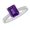 Amethyst, variant on 1 Carat Emerald LAB GROWN Emerald and LAB GROWN Diamond Engagement Ring (0.5ct Center, AAAA Heirloom Quality) RIPS7W3AM 14K White Gold