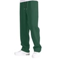thumbnail image 2 of OYXSER Teen Boys Baggy Sweatpants Open Bottom Drawstring Wide Leg Joggers with Pockets, Dark Green 13-14Y, 2 of 5